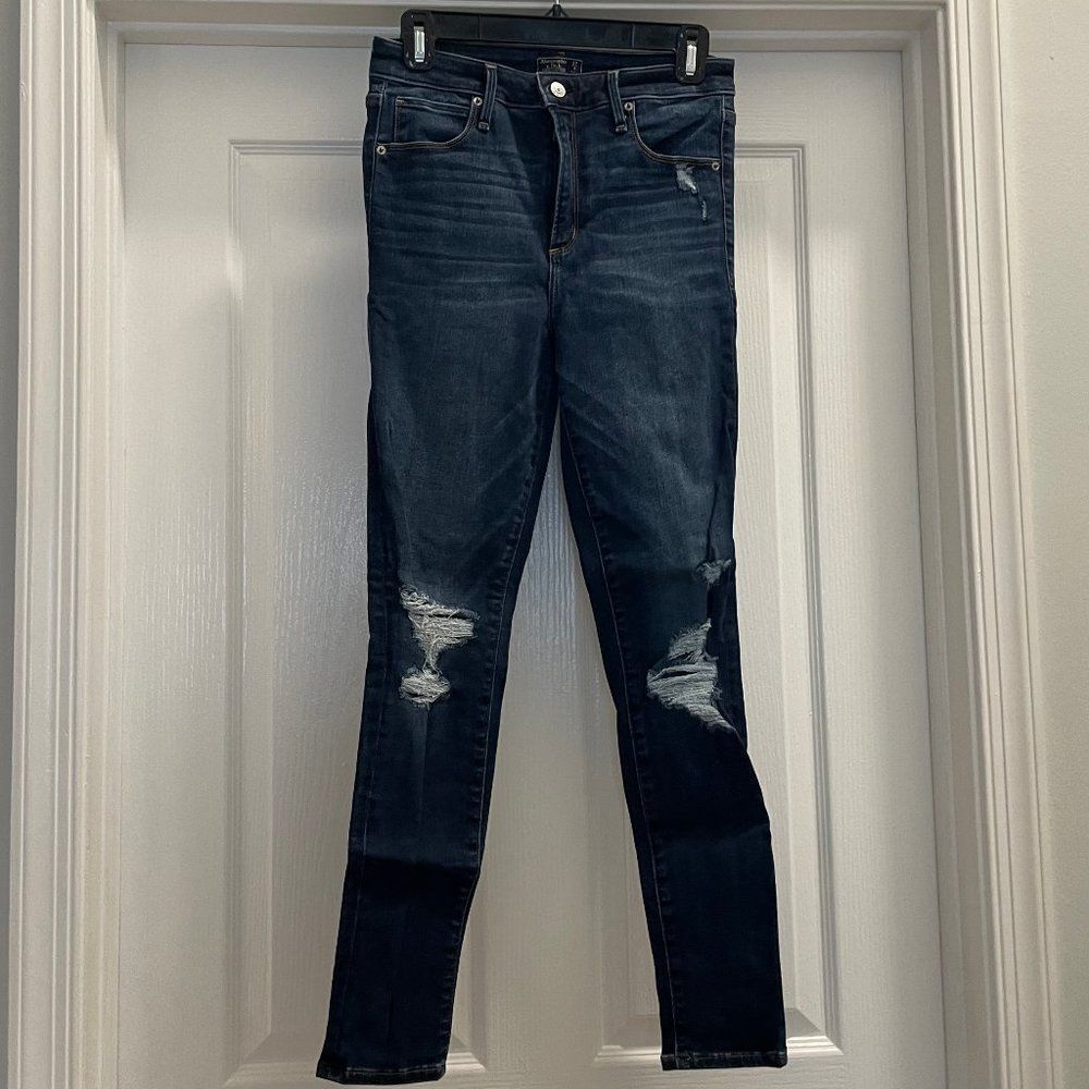 Abercrombie & Fitch Simone High Rise Super Skinny Distressed Jeans Size 27/4 @@@